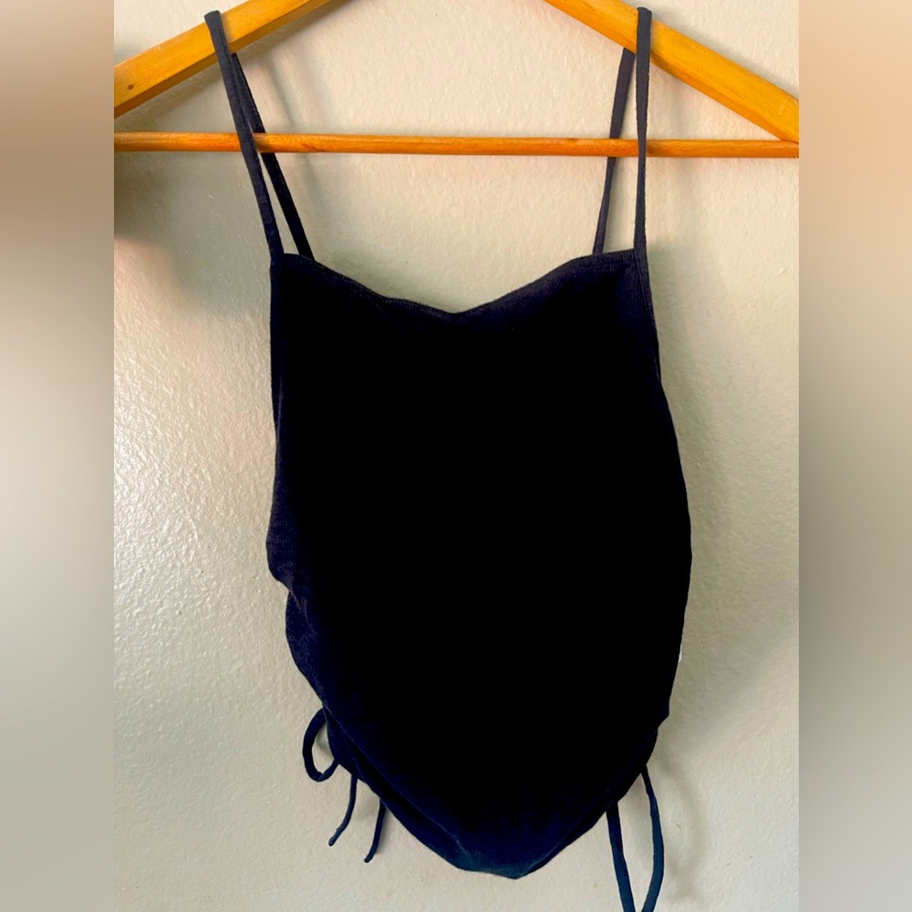 Aerie Black cropped tank top XS NWT